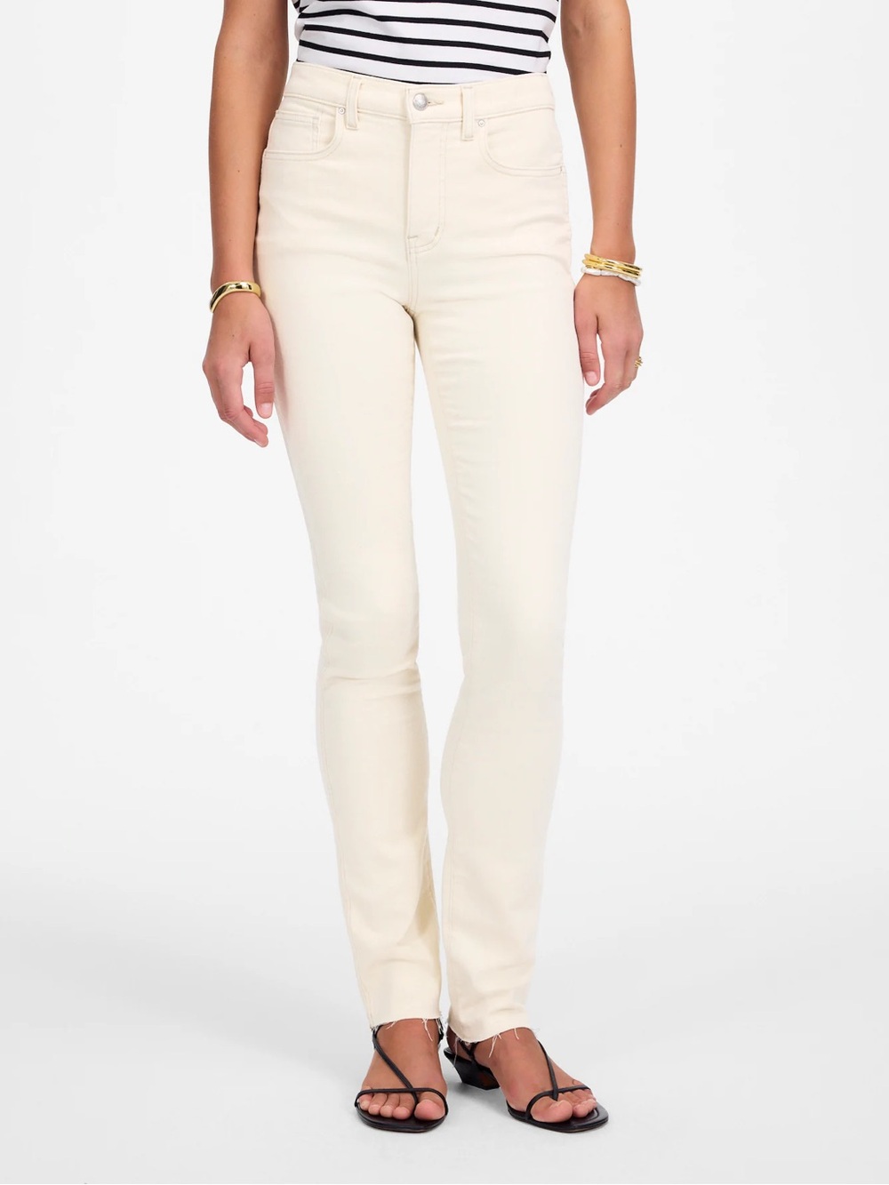 Madewell NWT Stovepipe Jeans Size 31 Mid Rise in Color: Vintage Canvas | Raw Hem